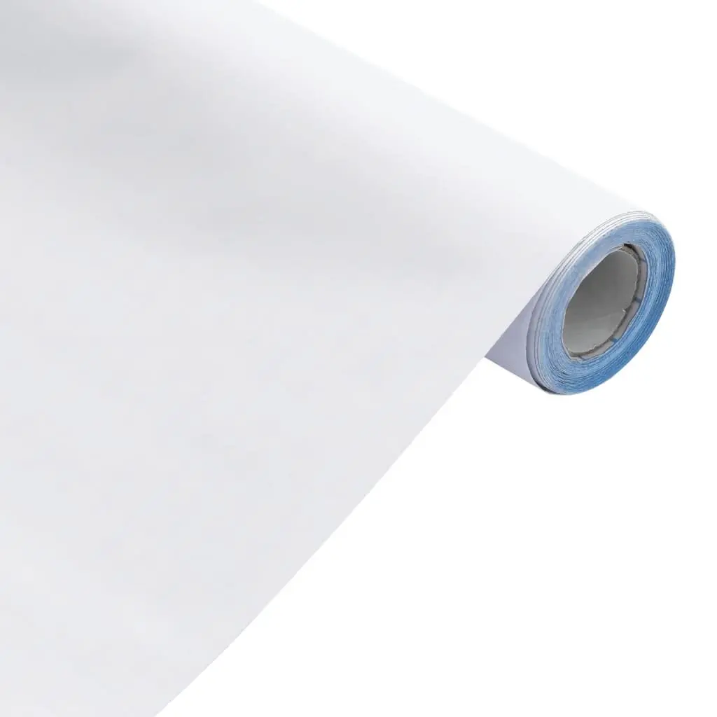 Self-Adhesive Matte White Furniture Sticker Decorative Film 90x500cm PVC Roll