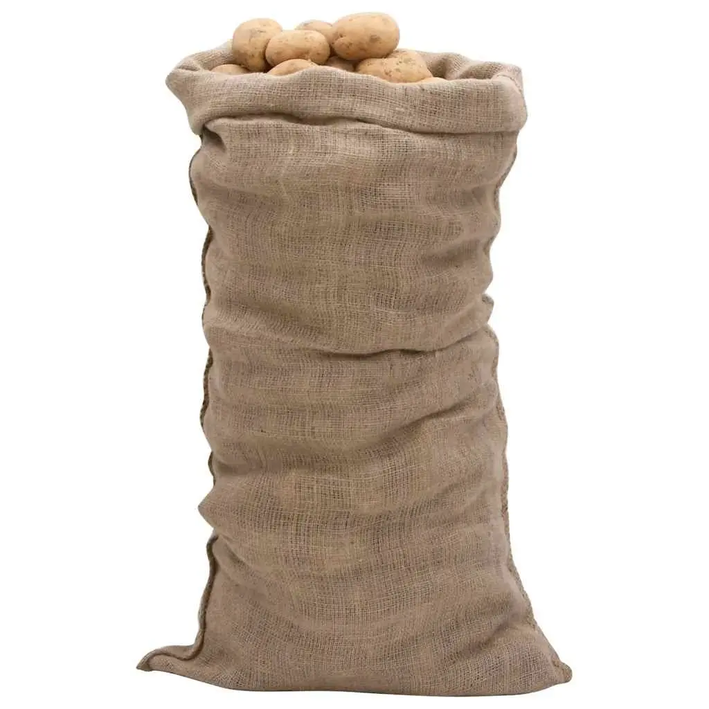 Jute Sacks Storage Bags 65x135 cm Natural Brown 10 Piece