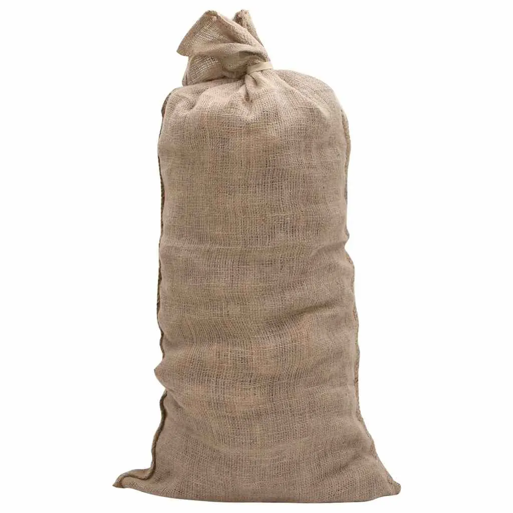Jute Sacks Storage Bags 65x135 cm Natural Brown 10 Piece