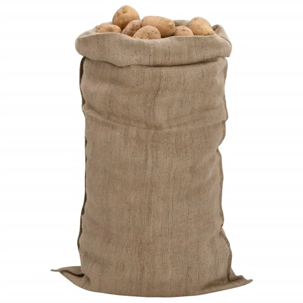 Jute Sacks 10 pcs 65x135 cm Storage Bags Hessian Burlap Garden Multipurpose