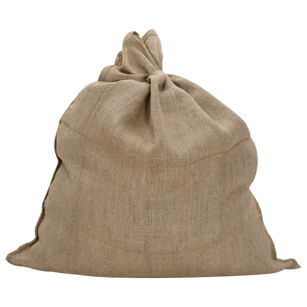Jute Sacks Storage Bags 100x110 cm Brown 10 Piece Burlap Hessian Garden Multipurpose