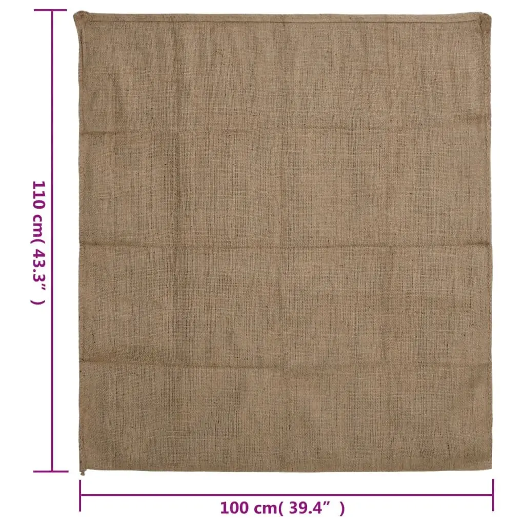 Jute Sacks Storage Bags 100x110 cm Brown 10 Piece Burlap Hessian Garden Multipurpose