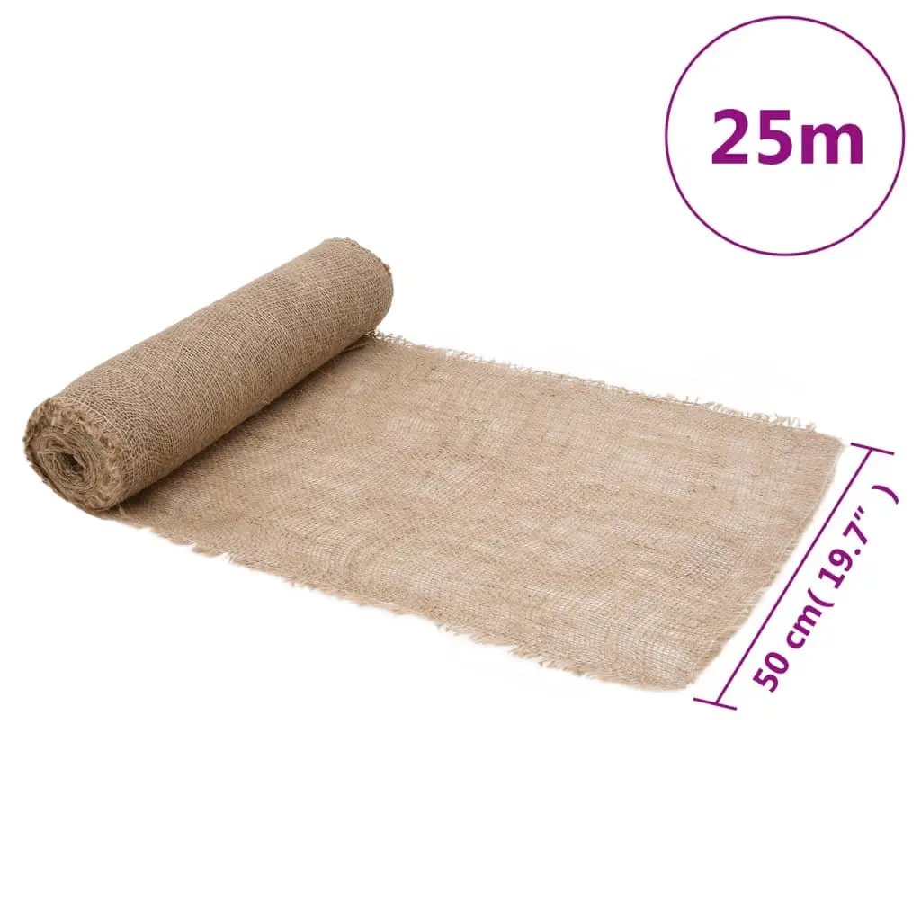 Jute Roll Natural 0.5x25m Burlap Runner Crafts Decor Wedding Events