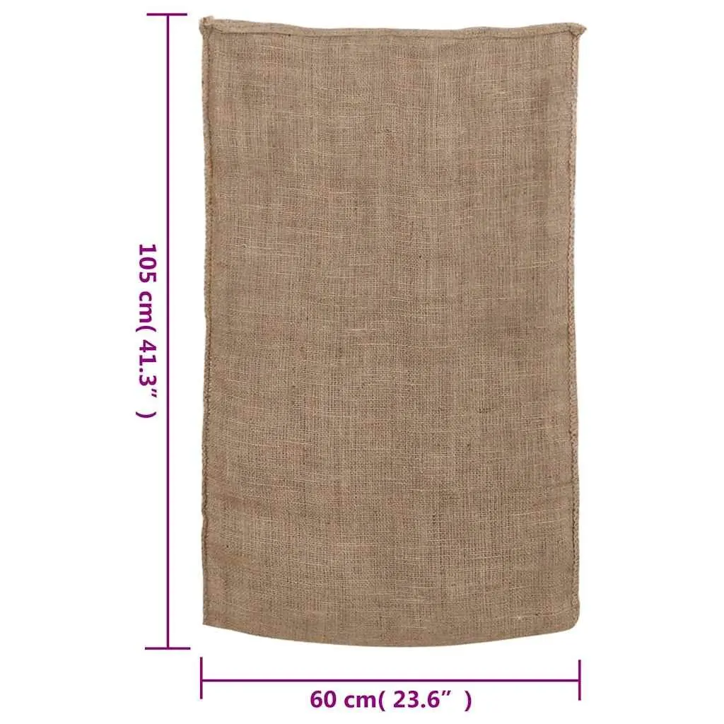 Jute Sacks Multipurpose Storage Bags 60x105 cm Natural Burlap