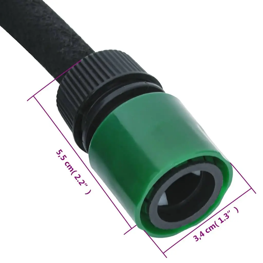 Garden Soaker Hose 10m Black Drip Irrigation Watering Flexible Hose Coil