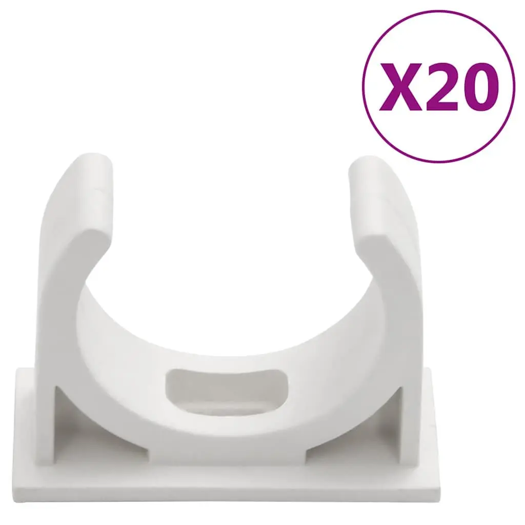 Cable Trunking PVC Cord Cover 30mm White 10m Wall Floor Clips Management