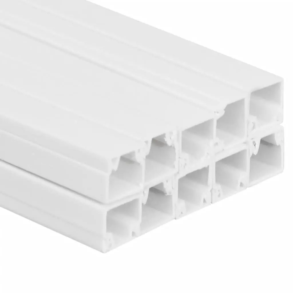 Cable Trunking 30x15mm 10m White PVC Cord Cover Organiser Management Channel