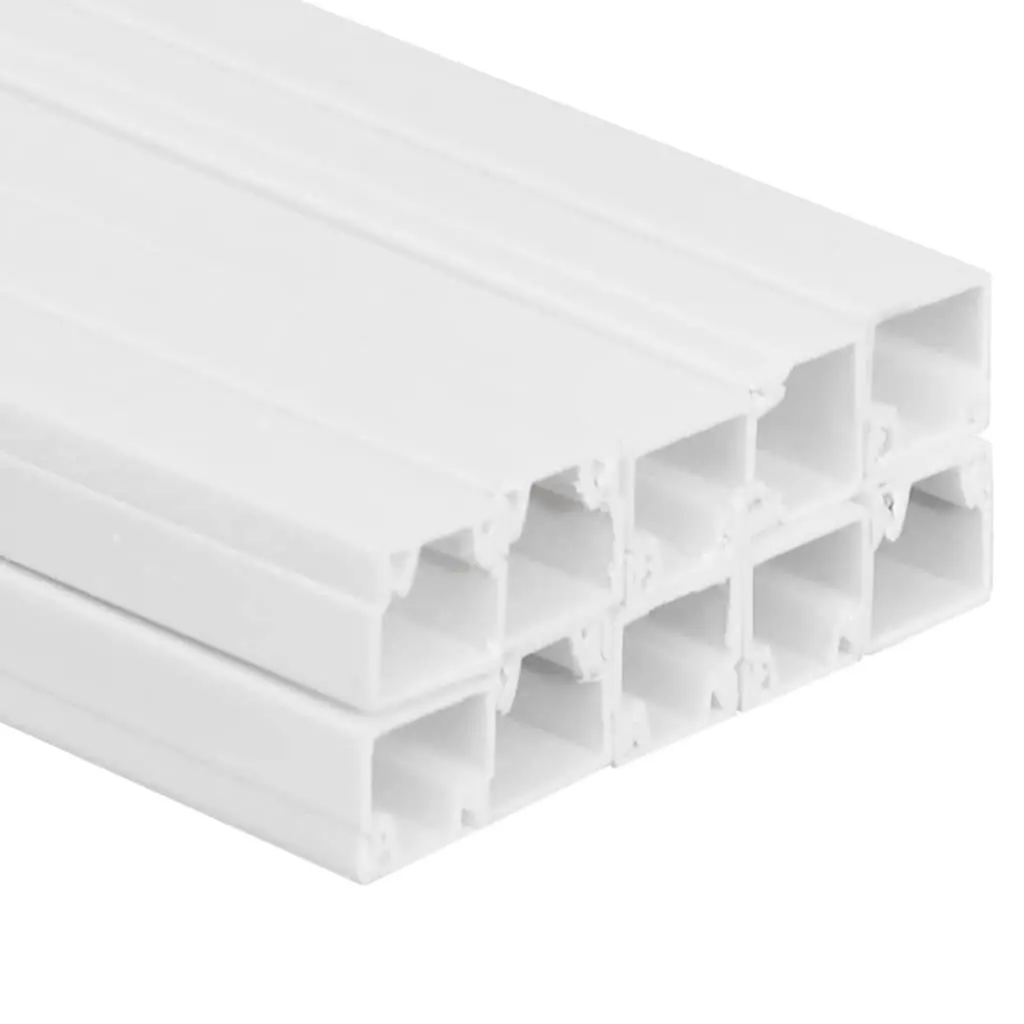 White PVC Cable Trunking, 30x20mm, 10m