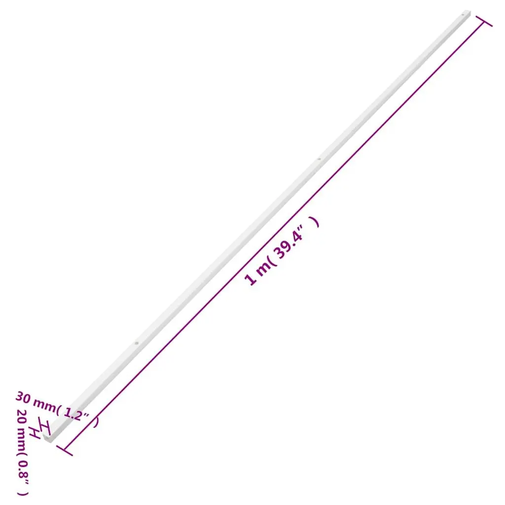 White PVC Cable Trunking, 30x20mm, 10m