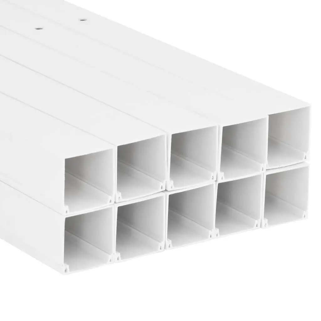 Cable Trunking Cord Cover Organizer 60x40mm 10m PVC White
