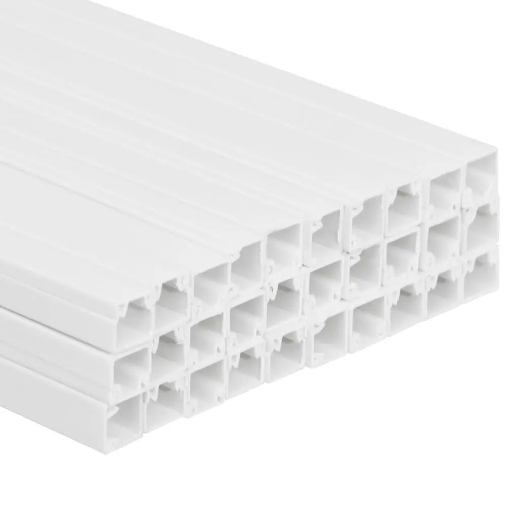 30m Cable Trunking 10x10mm in White PVC