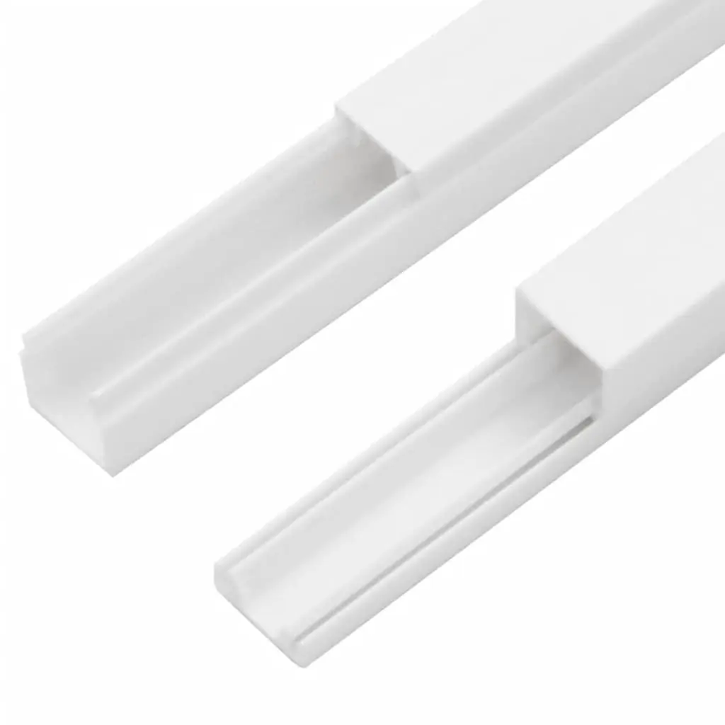Cable Trunking PVC Channel 30x15mm 30m White Wall Floor Management