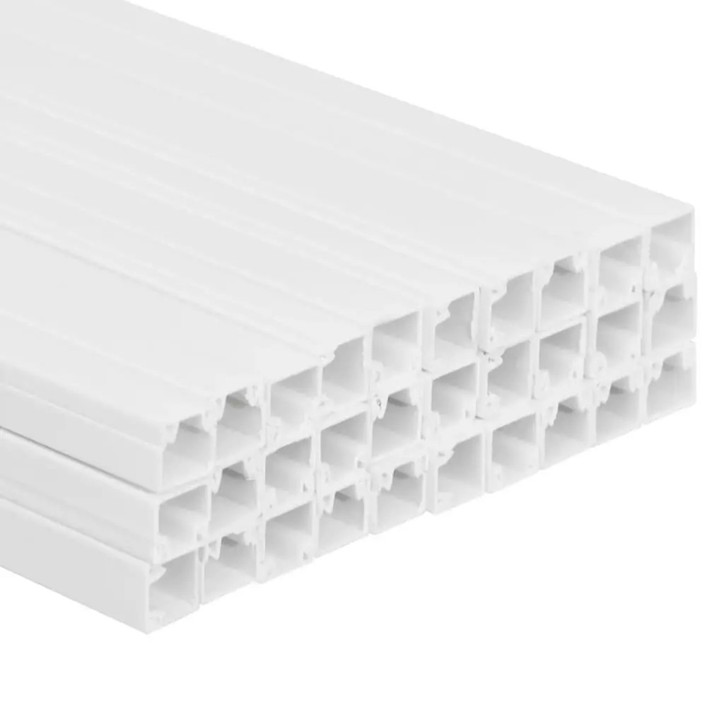 Cable Trunking Wire Management 30x20 mm 30 m White PVC Channel