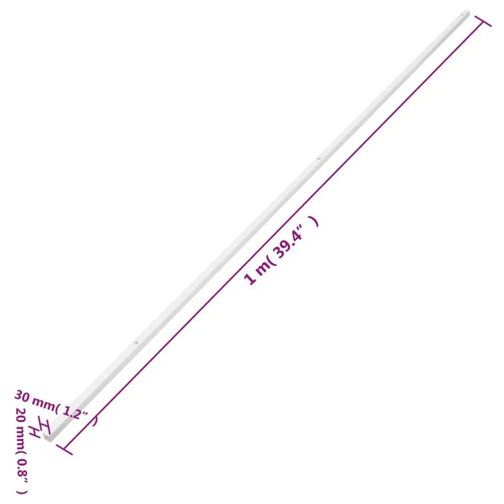 Cable Trunking Wire Management 30x20 mm 30 m White PVC Channel