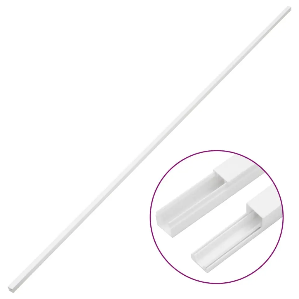 Cable Trunking 25x16mm White PVC Channel Cord Cover Organiser 30m