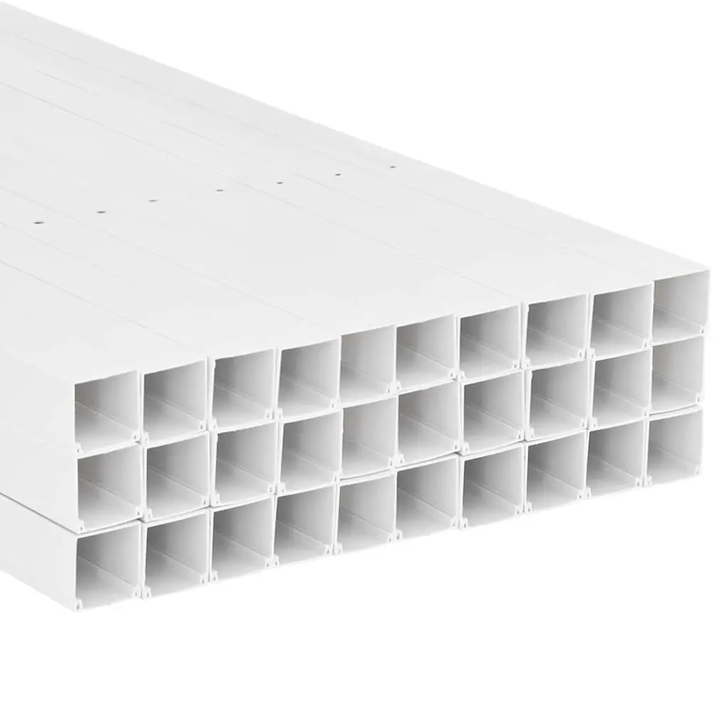 Cable Trunking 40x25 mm White PVC Cord Cover Management 30 m