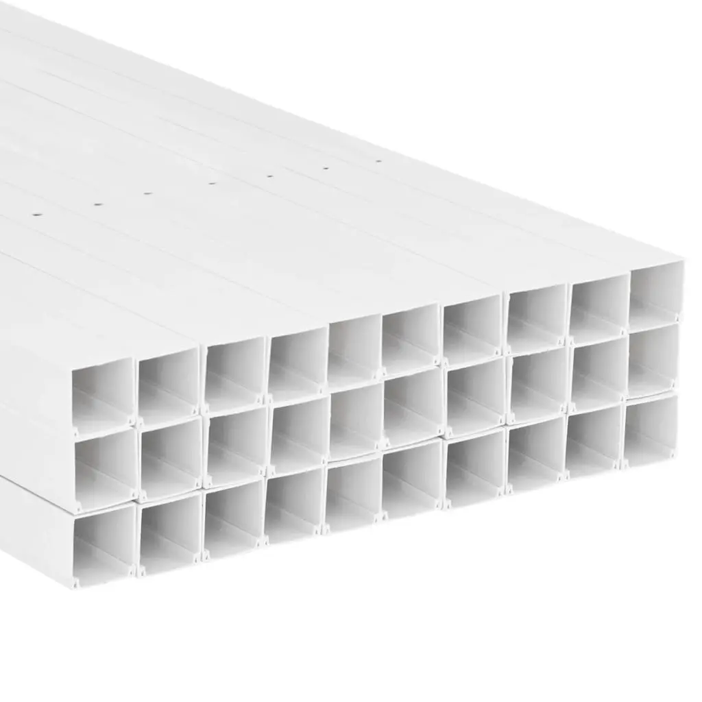 Cable Trunking Wire Management Channel 60x40mm 30m White PVC