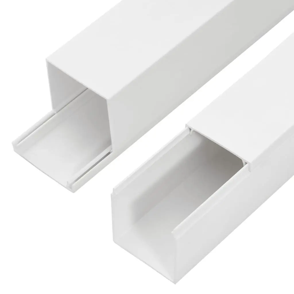 Cable Trunking Wire Management Channel 60x40mm 30m White PVC