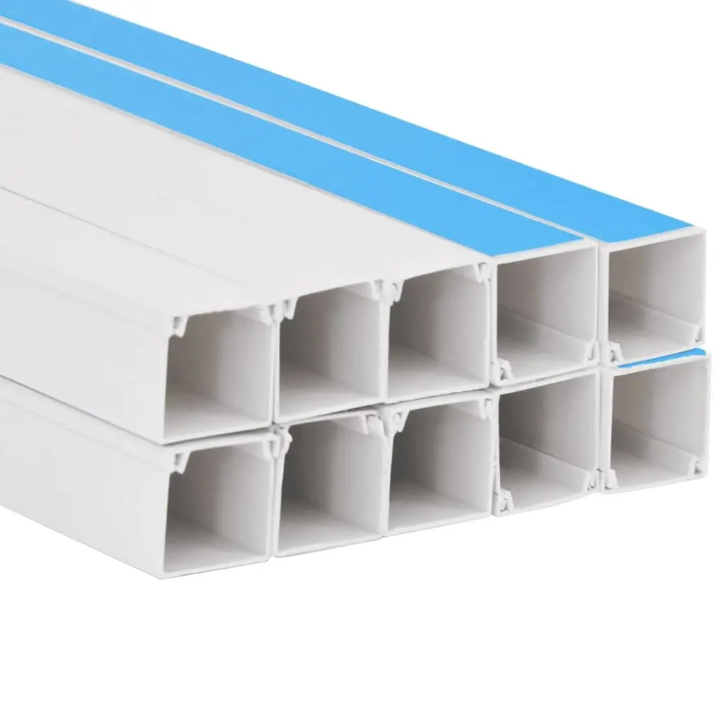Cable Trunking Self-Adhesive White 30x15mm PVC Wire Cord Cover Organizer 10m