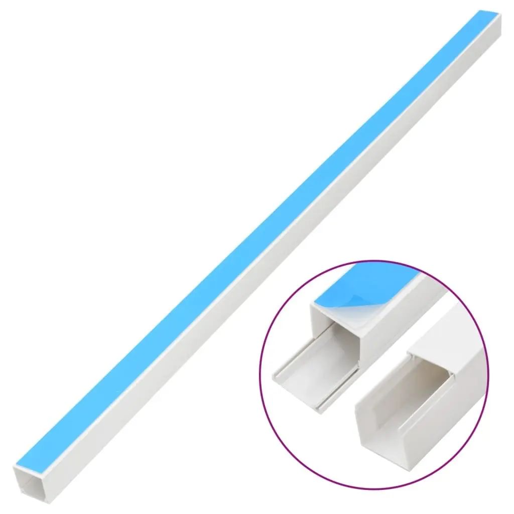 30m White PVC Cable Trunking for Wire Management