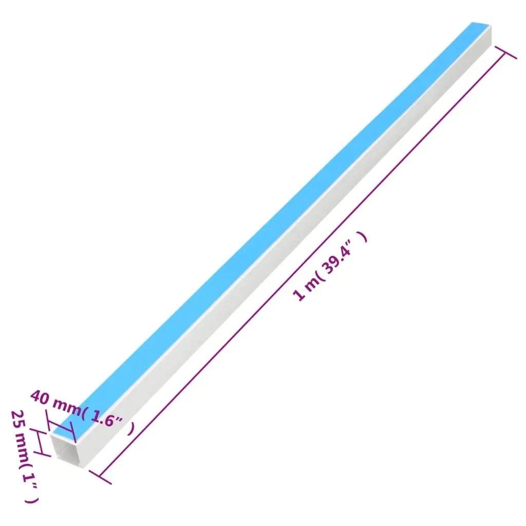 Self-Adhesive Cable Trunking 40x25mm 30m White