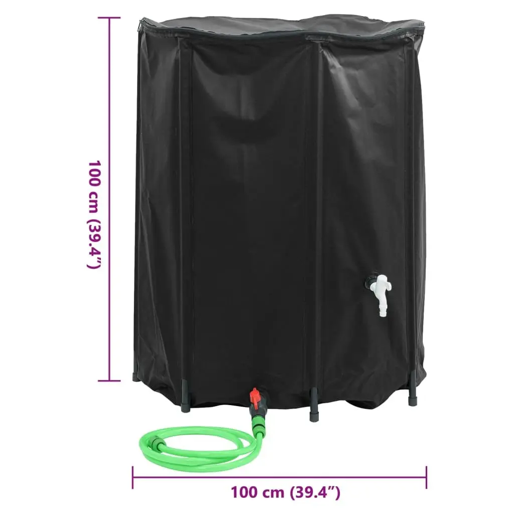 Collapsible Water Tank 750L Rain Collection Storage Black