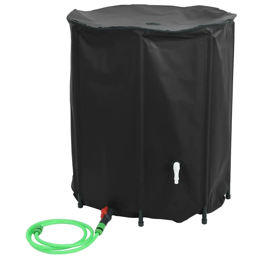 Collapsible Water Tank 1250L for Rainwater Storage Garden Black