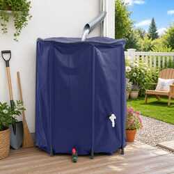 Water Tank with Tap Foldable 1250L Collapsible Garden Rain Storage Container