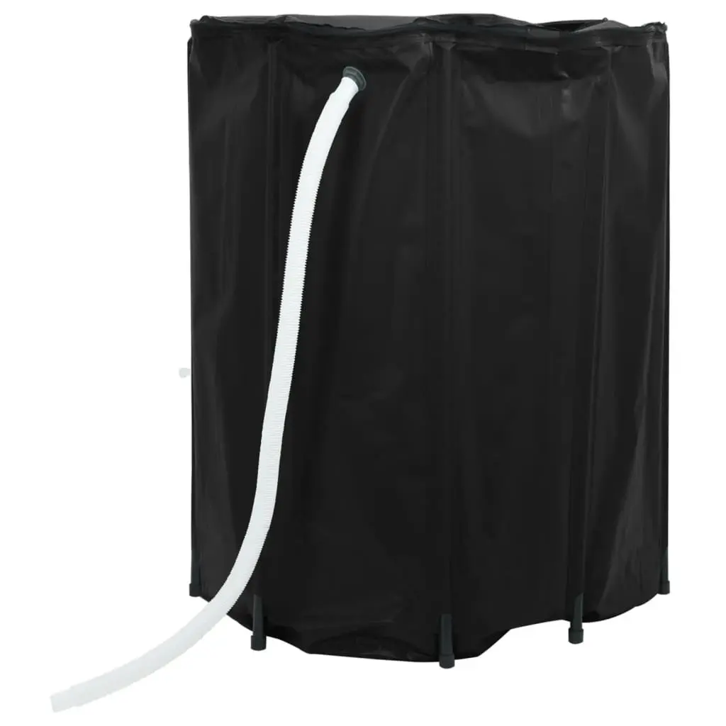 Collapsible Water Tank with Tap 1350L Black for Rainwater Storage Garden