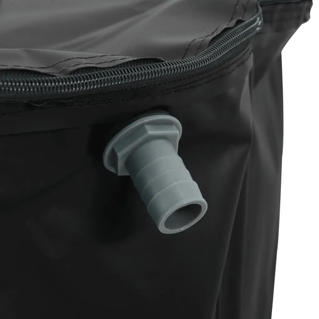 Collapsible Water Tank with Tap 1350L Black for Rainwater Storage Garden
