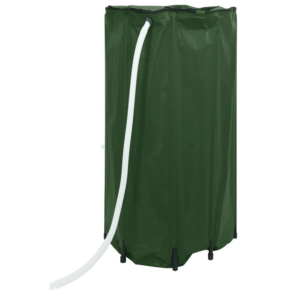 Water Tank Collapsible 380L Garden Rainwater Storage Container with Tap Green