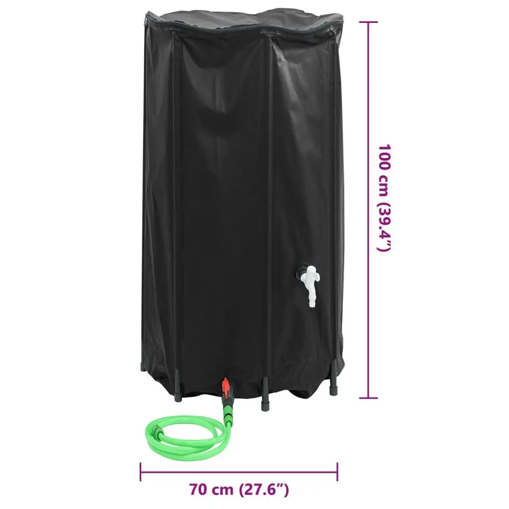 Collapsible Water Tank 380L Foldable Rainwater Storage Black