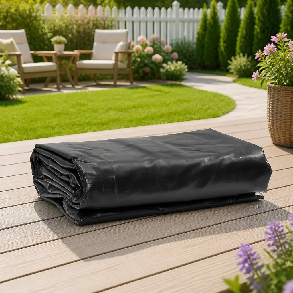 Heavy Duty Tarpaulin Water Resistant 3x4 m Anthracite Cover for Garden Furniture and Outdoor Protection