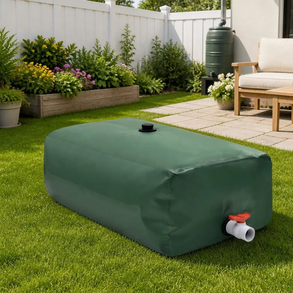 Foldable Water Tank 500L Garden Rainwater Collection Storage Container Green