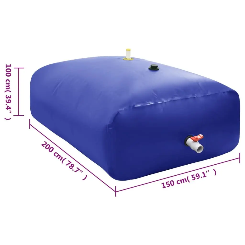 Foldable Water Tank 3000L Blue Garden Storage Rainwater Collection