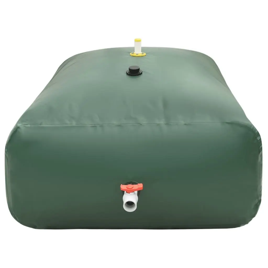 Foldable Water Tank 5000L Garden Storage Tap Green PVC
