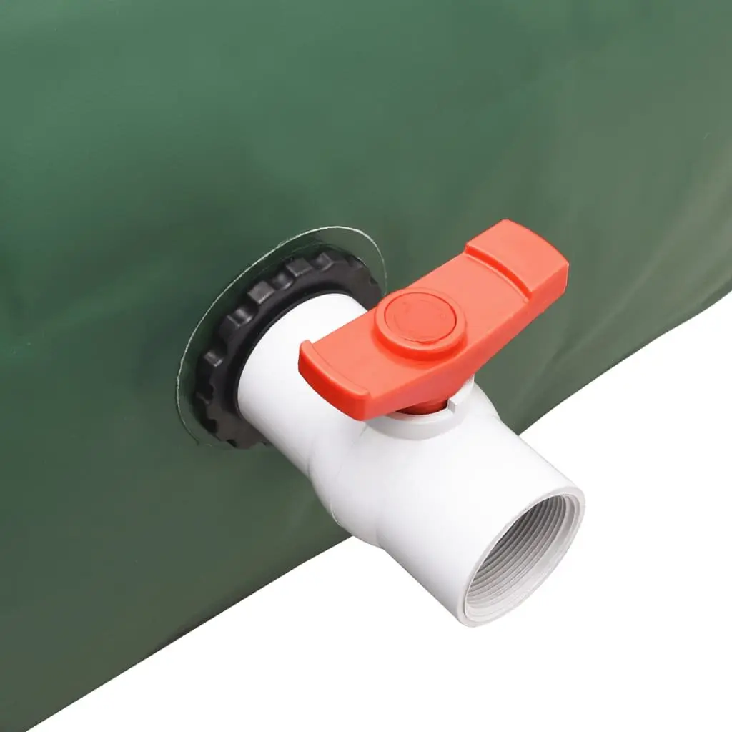Foldable Water Tank 5000L Garden Storage Tap Green PVC