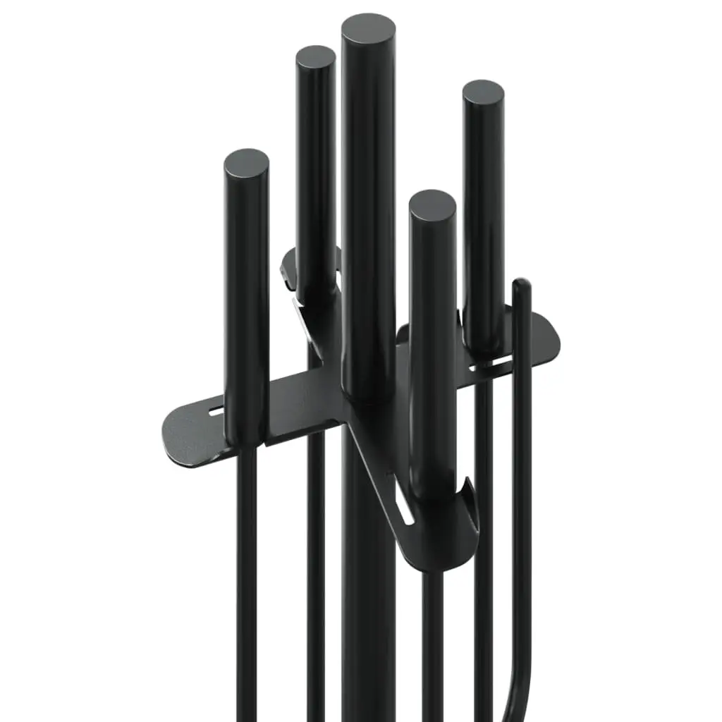 Black Steel Fireplace Tool Set