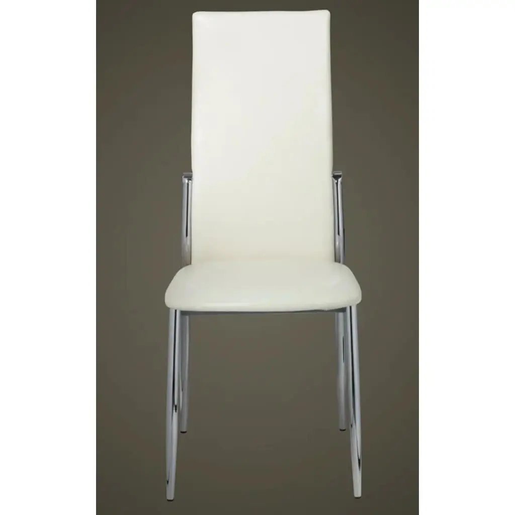 Dining Chairs Set of 6 High Back White Kitchen Room Seating