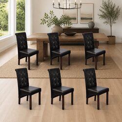Comfortable Dining Chairs Set of 6 with Antique Style