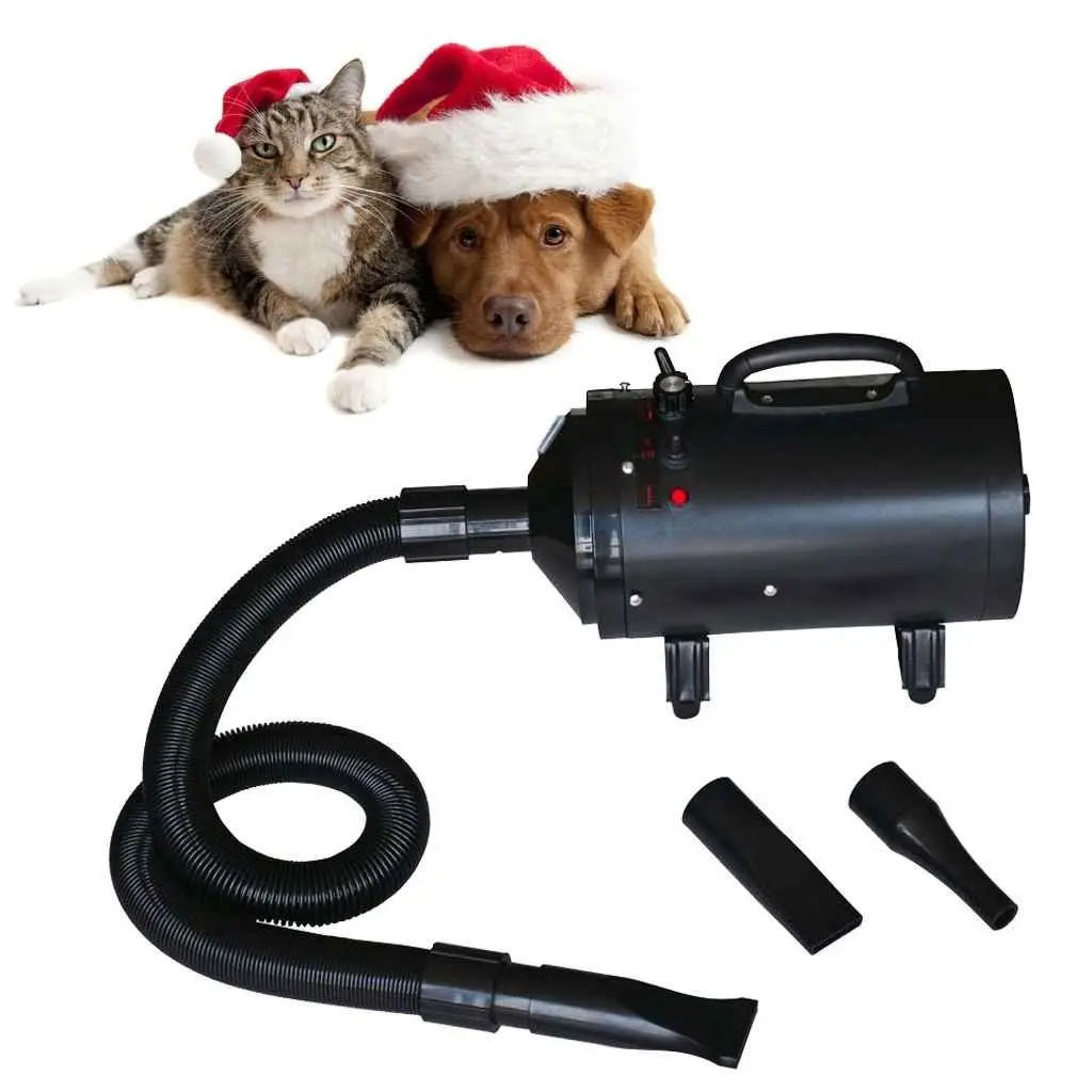 Pet Hair Dryer Professional 2400W Adjustable Speed Temperature Beige