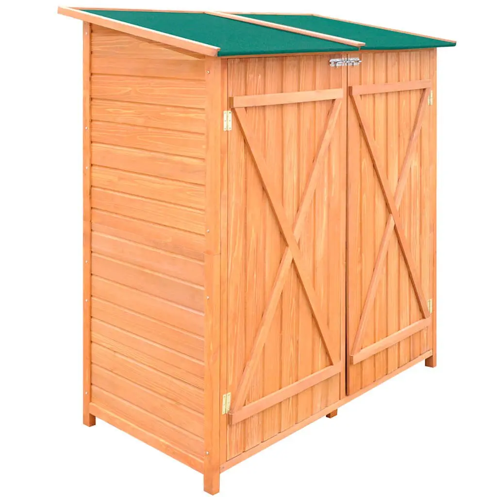 Wooden Garden Tool Shed Storage Room Outdoor Structure Large Brown