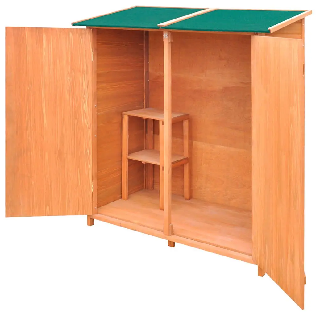 Wooden Garden Tool Shed Storage Room Outdoor Structure Large Brown