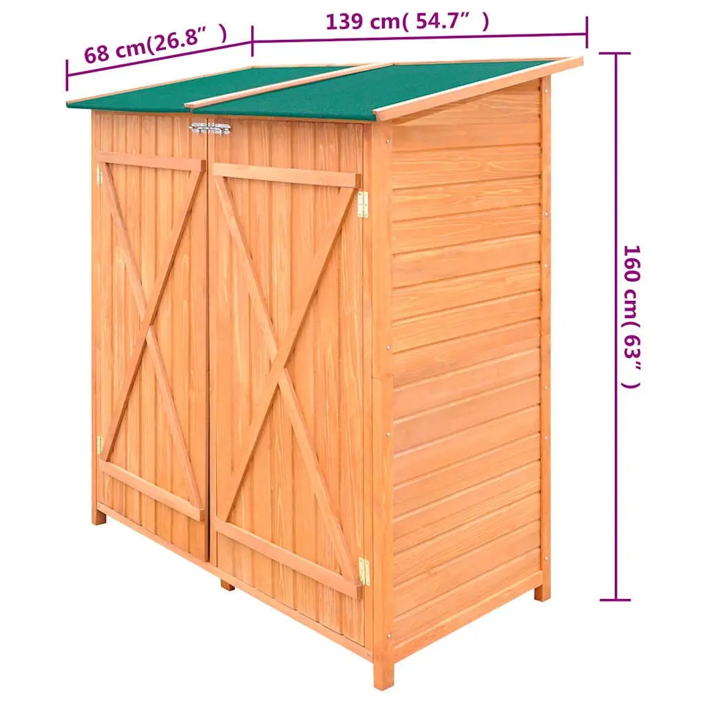 Wooden Garden Tool Shed Storage Room Outdoor Structure Large Brown