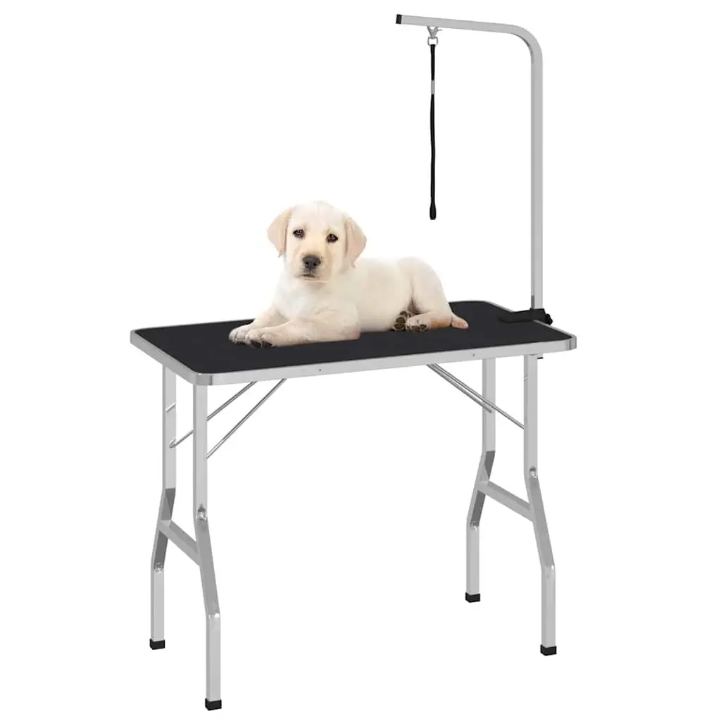 Foldable Grooming Table Adjustable Arm Loop Brown Professional Pet Grooming