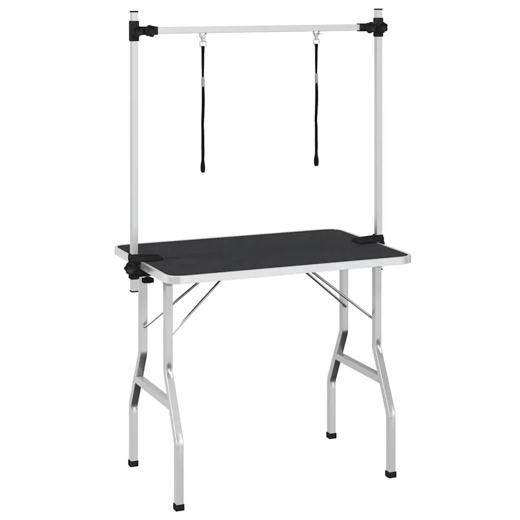 Dog Grooming Table Foldable Professional Adjustable Arm Black