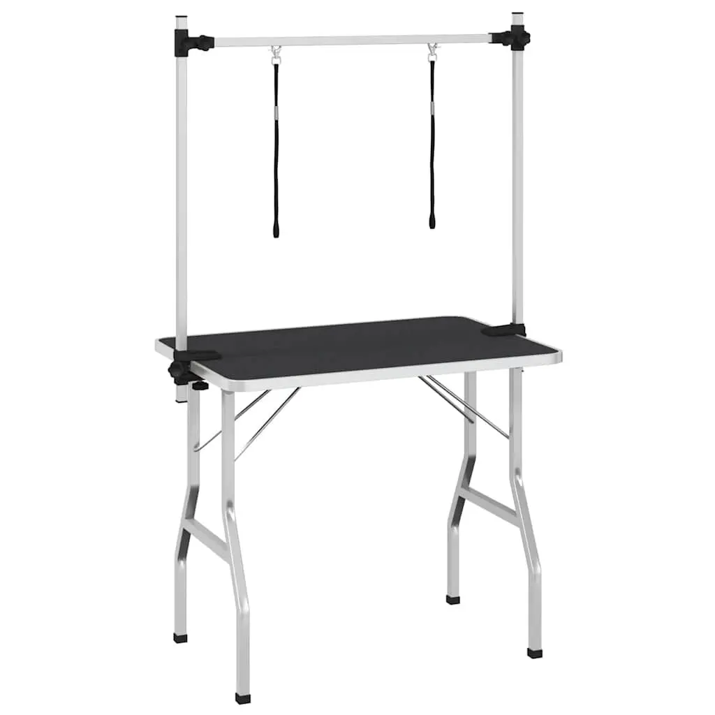 Dog Grooming Table Foldable Professional Adjustable Arm Black