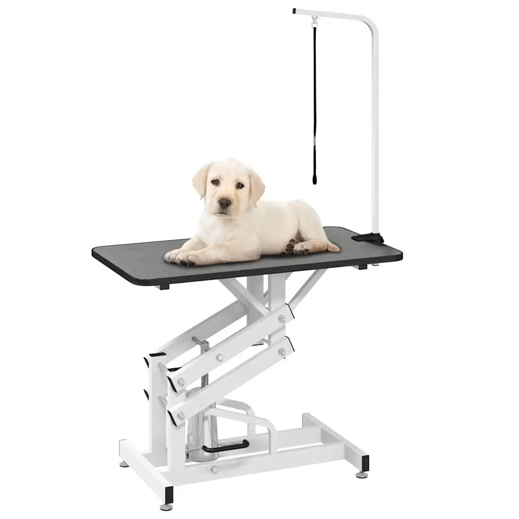 Hydraulic Grooming Table Adjustable for Dogs Cats Portable Mobile Black