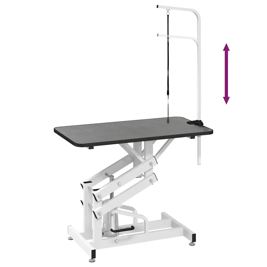 Hydraulic Grooming Table Adjustable for Dogs Cats Portable Mobile Black