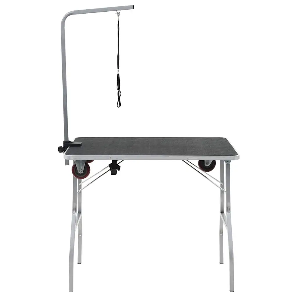 Portable Dog Grooming Table Adjustable Size Brown